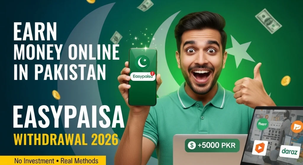 how to earn money online in pakistan and withdraw with easypaisa