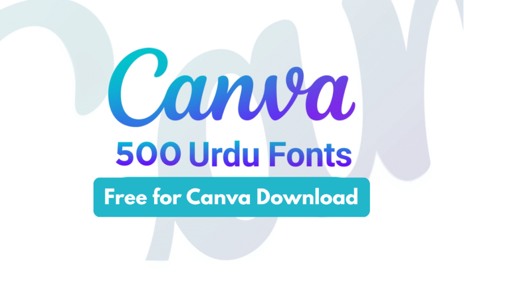 urdu fonts for canva free download