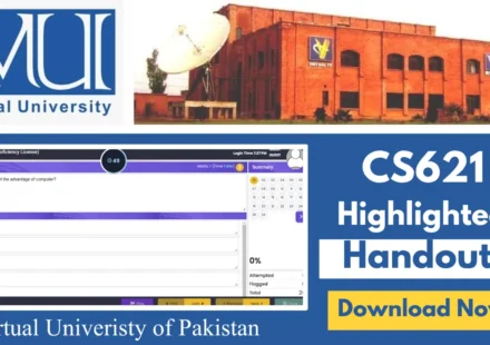 Download Free CS621 Highlighted Handouts PDF | VU Khanpur